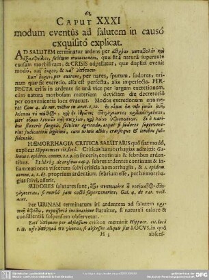 Caput XXXI modum eventûs ad salutem in causô exquisitô explicat