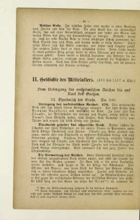 II. Geschichte des Mittelalters (476 bis 1517 n. Chr.)