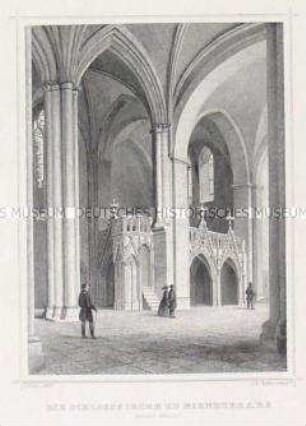 Nienburg (Saale), Innenansicht der Schlosskirche (Mappe: Städte in Deutschland)