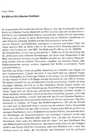 Ein Bild auf die Lübecker Schiffahrt