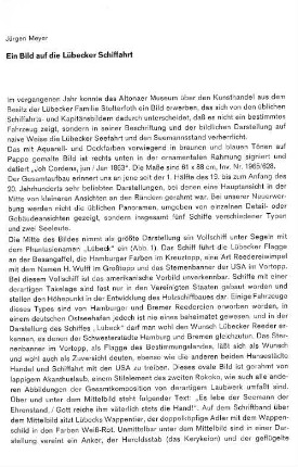 Ein Bild auf die Lübecker Schiffahrt