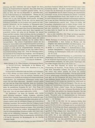69-70 [Rezension] Lake, Kirsopp, Landmarks in the history of early christianity