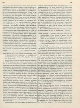 69-70 [Rezension] Lake, Kirsopp, Landmarks in the history of early christianity