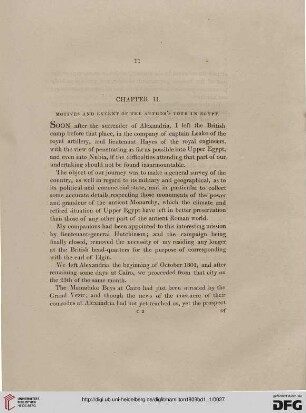 Chapter II: Motives and Extent of the Author's Tour in Egypt