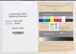 Entnazifizierung Hans Simon, geb. 29.08.1902 (Arzt)
