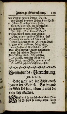 Sonnabends-Betrachtung.