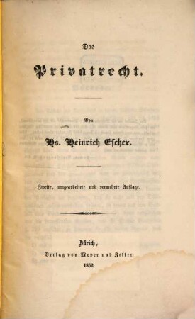 Das Privatrecht, [1]