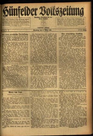 Ausgabe vom Dienstag, den 02. März 1920.