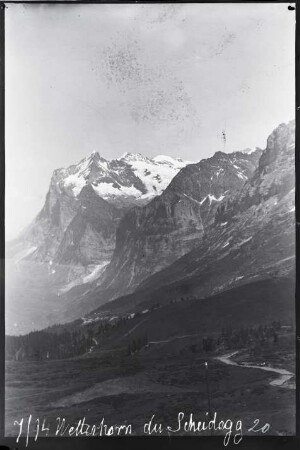 Blick auf das Wetterhorn, von der Kleinen Scheidegg aus