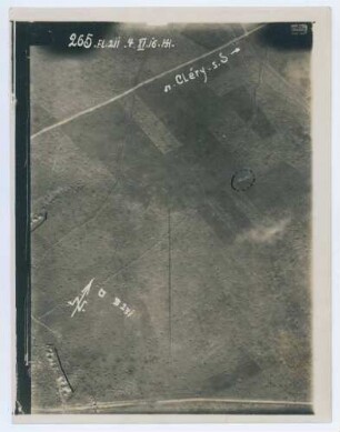 Foto des Geländes nordwestlich von Biaches bei Péronne (Luftbild)