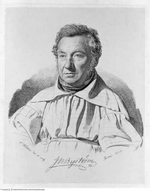Erinnerungsbuch der Deutschen Künstler in Rom (Zweites Künstleralbum)Porträt Johan-Niklas Byström (1783 Filipstad - 1848 Rom) - Zweites Künstleralbum