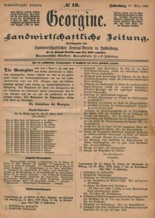 Sechsundsiebzigster Jahrgang. No. 12. Insterburg, 19. März 1908.