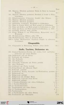 Stoffe, Trachten, Stickereien etc. (Nr. 226-245c)