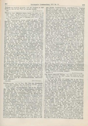 498-501 [Rezension] The Church Quarterly Review. Vol. CVII - CXIII bzw. No. 213 - 226