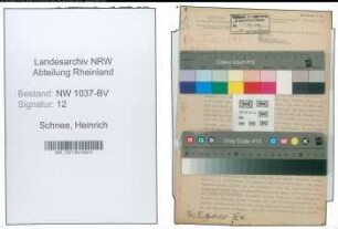 Entnazifizierung Heinrich Schnee , geb. 07.12.1895 (Studienrat)