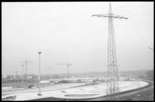 Weil: Neubau Zollstelle, von der Bahnbrücke