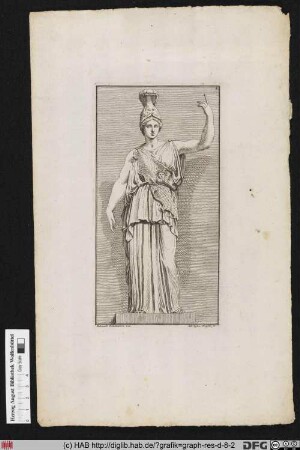 Darstellung der Minerva nach einer antiken Statue.