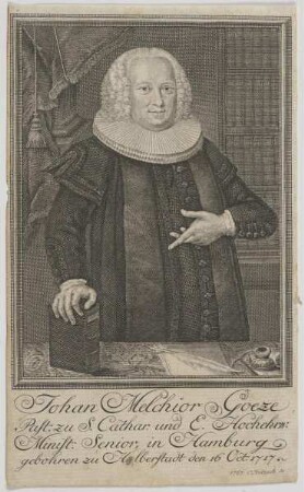 Bildnis des Johan Melchior Goeze