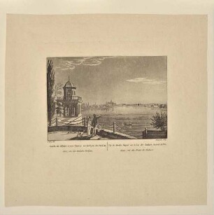 Die Gotische Bibliothek mit Blick auf Marmorpalais und Heiligen See