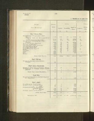 b) Übersicht der im Jahre 1904 vorhandenen Plantagen.