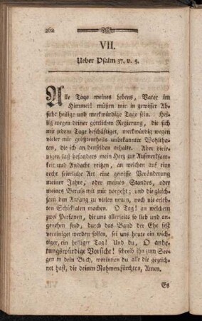 VII. Ueber Psalm 37, v. 5.