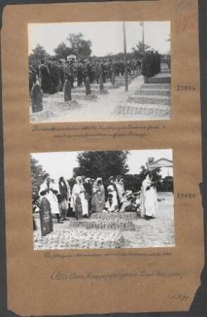 Kriegsgefangenenlager Wünsdorf (Die gefangenen "Mohammedaner" während der Ansprache und des Gebets)