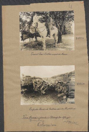 Burenaufstand in Südafrika 1914/1915: Englische Sandsack-Batterie aus der Kapkolonie