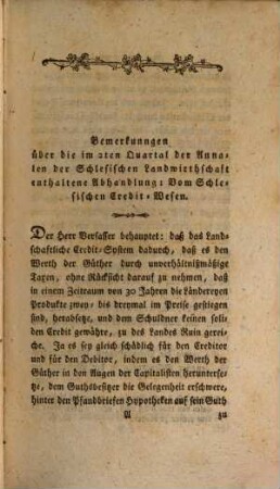 Annalen der schlesischen Landwirthschaft. 2. 1805