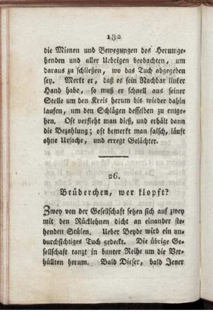26. Brüderchen, wer klopft?