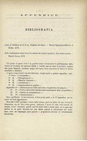 Appendice Bibliografia.