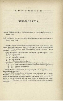 Appendice Bibliografia.