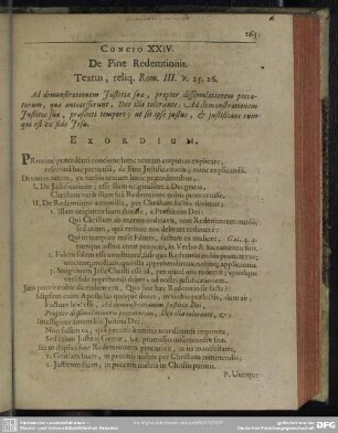 Concio XXIV. De Fine Redemtionis