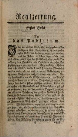 K.K. allerg. privil. Realzeitung der Wissenschaften und Künste. 1771