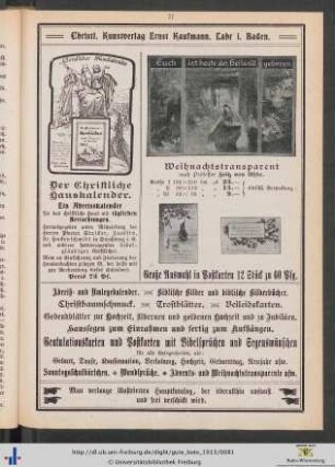 Geschäftsanzeige.
