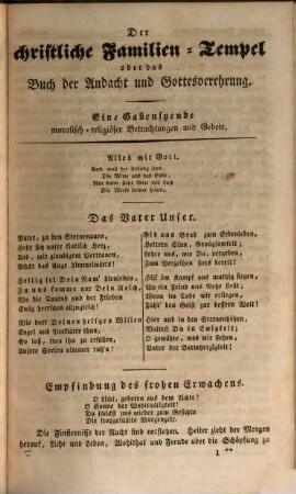 Der christliche Familien-Tempel oder das Buch der Andacht und Gottesverehrung. 1841 = Bd. 3