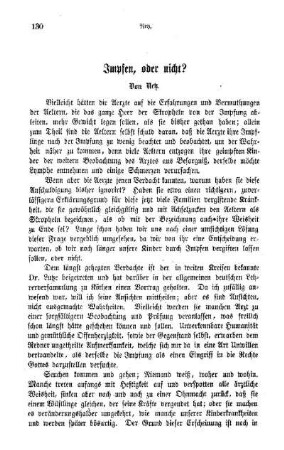 Impfen oder nicht?