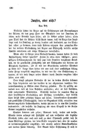 Impfen oder nicht?