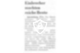 Einbrecher machten reiche Beute