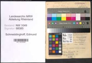 Entnazifizierung Edmund Schmeddinghoff , geb. 11.10.1892 (Gaertner)