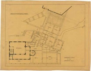 Billing, Hermann; Karlsruhe; Turmberg-Gaststätte, Erweiterung - Grundriss 1. OG