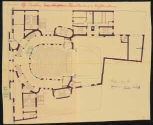 Theaterbau des Komödienhauses, Berlin: Grundriss 1:100