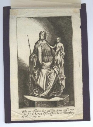 "Bildnis Maria der göttlichen Mutter." (kleines Andachtsbild)