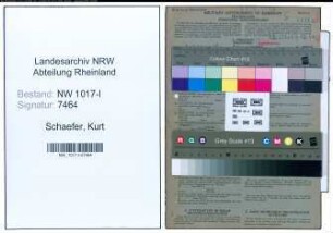 Entnazifizierung Kurt Schaefer , geb. 22.11.1906 (Maschinenbauer)