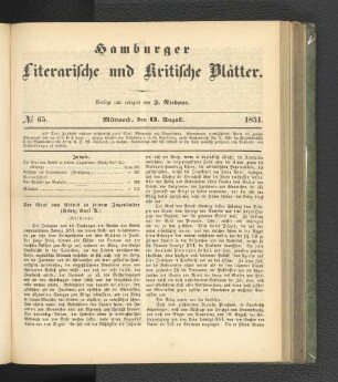 No. 65. 13. August 1851