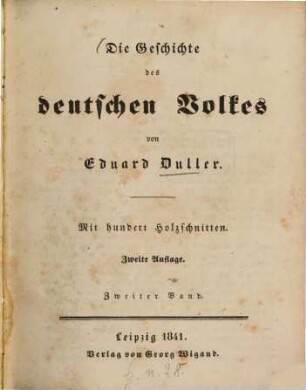 Die Geschichte des deutschen Volkes, 2