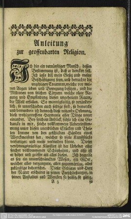 Anleitung zur geoffenbarten Religion