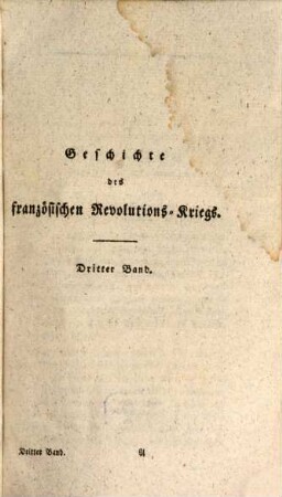 Geschichte des französischen Revolutions-Kriegs, 3