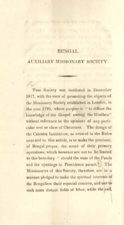 Bengal Auxiliary Missionary Society