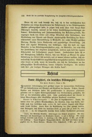 Dante Alighieri, ein deutsches Bildungsziel
