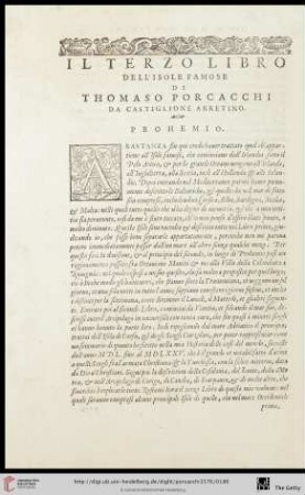 Il terzo Libro dell‘ Isole famose di Thomaso Porcacchi da Castiglione Arretino
